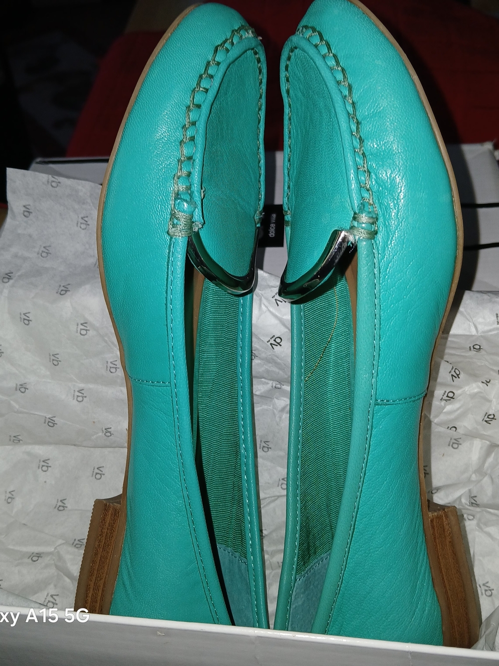 Dolce Vita Women’s Teal Leather Loafers with Silver Accent